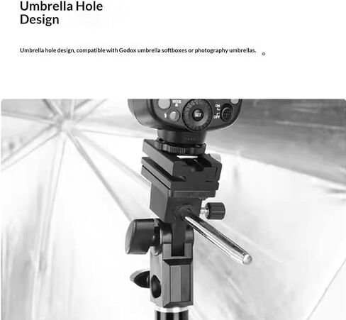 Easy Adjustable Camera Flashing Holder Bracket 180 Degree Rotate and Locking Screw for Photography Lighting Accessories B Mount Hot Shoe Mount Umbrella Holder Speedlite in Kuwait