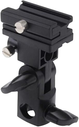 Easy Adjustable Camera Flashing Holder Bracket 180 Degree Rotate and Locking Screw for Photography Lighting Accessories B Mount Hot Shoe Mount Umbrella Holder Speedlite in Kuwait