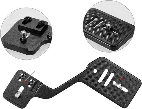 ciciglow Camera Flashlight Tripod Bracket, Multi Functional Portable Universal Aluminum Bracket with 1/4in Screw for DSLR Camera Flashes Microphones in Kuwait