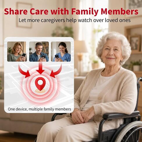 CallToU WiFi Elderly Monitor Camera with SOS Button | Remote app alerts, SOS button, live view, two-way talk, motion and sound detection, night mode, pan-tilt, family sharing. in Kuwait