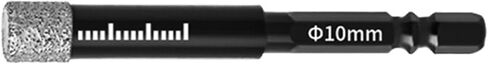 5-16mm Hexagonal Shank Brazed Dry Ceramic Tile Diamond Drill Bit Hole Saw Marble Ceramic Granite Porcelain Cup Saw Hole Opener (Color : /, Size : 10mm) in Kuwait
