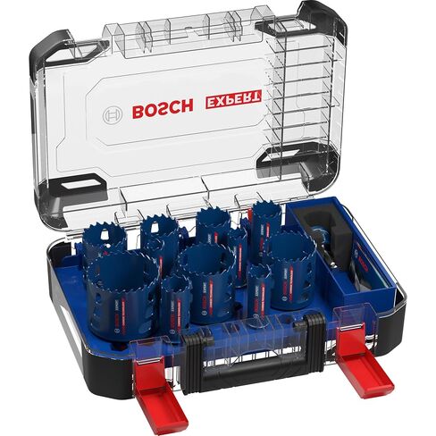 Bosch Professional 14x Expert Tough Material Hole Saw Set (Ø 20-76 mm, Accessories Rotary Impact Drill) in Kuwait
