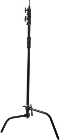 Flashpoint 10.5' C Light Stand on Turtle Base Kit with Two Tier Spring Loaded Riser Column, 40" Grip Arm, Two 3" Gobo Heads and Baby Pin, Black, this C Stand is Suitable for Cinema and Still Studios in Kuwait