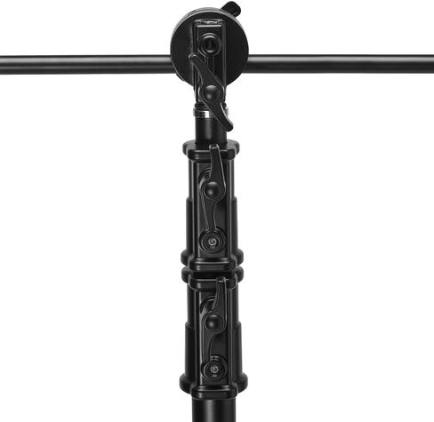 Flashpoint 10.5' C Light Stand on Turtle Base Kit with Two Tier Spring Loaded Riser Column, 40" Grip Arm, Two 3" Gobo Heads and Baby Pin, Black, this C Stand is Suitable for Cinema and Still Studios in Kuwait