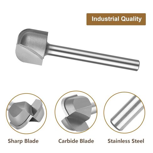 SpeTool Bowl&Tray CNC Router Bits Extra Long (70mm) 1/4 inch Shank 3/4 inch Cutting Diameter with Carbide Tip for Woodworking Router Machine Milling Cutter in Kuwait