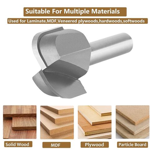 SpeTool Bowl&Tray CNC Router Bits Extra Long (70mm) 1/4 inch Shank 3/4 inch Cutting Diameter with Carbide Tip for Woodworking Router Machine Milling Cutter in Kuwait
