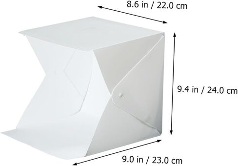Homoyoyo Portable Folding Photo Light Box Tent with 20cm LED Strips, Mini Photography Studio Kit with 4 Colored Backdrops for Product and Jewelry Shooting in Kuwait