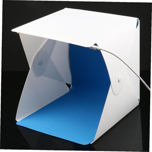 Homoyoyo Portable Folding Photo Light Box Tent with 20cm LED Strips, Mini Photography Studio Kit with 4 Colored Backdrops for Product and Jewelry Shooting in Kuwait
