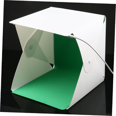 Homoyoyo Portable Folding Photo Light Box Tent with 20cm LED Strips, Mini Photography Studio Kit with 4 Colored Backdrops for Product and Jewelry Shooting in Kuwait