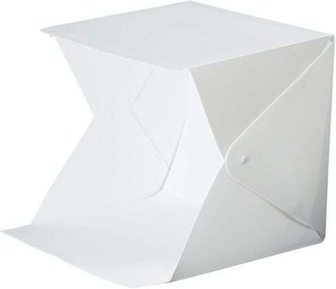 Toddmomy 20cm Mini Photography Light Box Tent Kit with Dual LED Strips, Portable Folding Photo Light Tent for Jewelry and Small Product Shooting, Includes 2 Color Backdrops in Kuwait