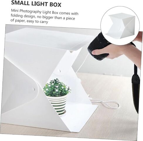 SEWACC Portable 20cm Small LED Light Box Photography Tent with Folding Design and 4 Colored Backdrops for Compact Photo Studio Lighting and Product Shooting in Kuwait
