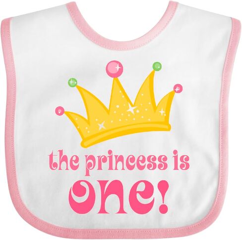Cute Princess Is 1 1st Birthday Baby Bib in Kuwait