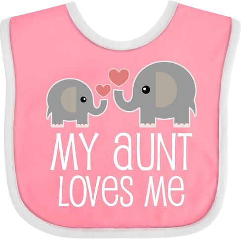 My Aunt Loves Me Niece Nephew Elephant Baby Bib in Kuwait