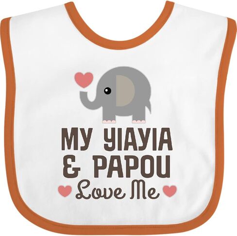 My Yia Yia and Papou Love Me Outfit Baby Bib in Kuwait