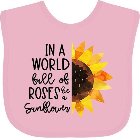 Summer in a World Full Of Roses Be a Sunflower Baby Bib in Kuwait