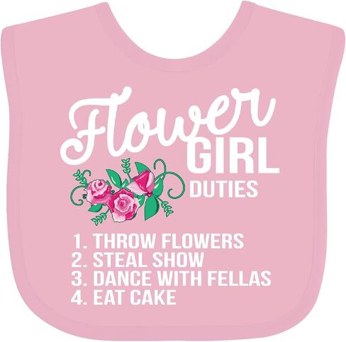 Flower Girl Wedding Duties Baby Bib in Saudi Arabia
