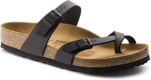 Birkenstock Women's Mayari Birko-Flor Sandal Standard Fit - Toe Loop Slip On Sandal UK7 - EU40 - US9 - AU8 Black in Kuwait
