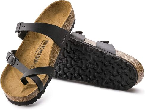 Birkenstock Women's Mayari Birko-Flor Sandal Standard Fit - Toe Loop Slip On Sandal UK7 - EU40 - US9 - AU8 Black in Kuwait