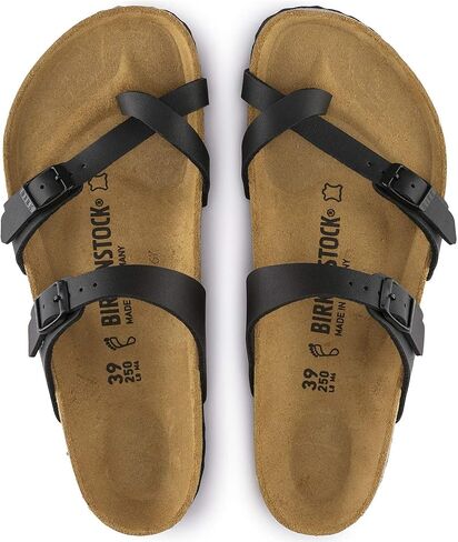 Birkenstock Women's Mayari Birko-Flor Sandal Standard Fit - Toe Loop Slip On Sandal UK7 - EU40 - US9 - AU8 Black in Kuwait