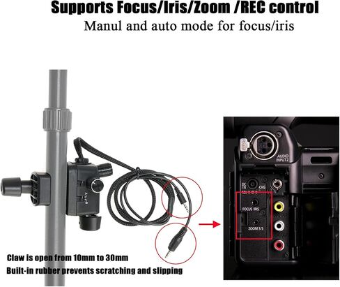 Fotga Camcorder Zoom Lanc Remote Controller IRIS Focus Video Recording Control for Panasonic HC-X1 HC-PV100 AG-AC30 AG-UX90mc UX180 HC-X1000 AG-AC90 AC90MC DVC33 DVC63 DVC15 180B Camera in Kuwait