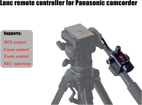 Fotga Camcorder Zoom Lanc Remote Controller IRIS Focus Video Recording Control for Panasonic HC-X1 HC-PV100 AG-AC30 AG-UX90mc UX180 HC-X1000 AG-AC90 AC90MC DVC33 DVC63 DVC15 180B Camera in Kuwait