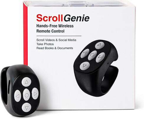 Original Defense® ScrollGenie Bluetooth Scrolling Ring Remote for Phone – Wireless Fingertip Control for TikTok, Instagram & Video Apps – Hands-Free Page Turner, Camera Shutter & Media Clicker in Kuwait