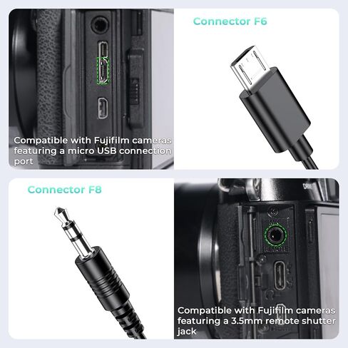 for Fujifilm Rechargeable Camera Remote Control Wireless Shutter Release | Compatiable with Fuji X-S20, X-S10,X-A5,X-T100,X-T50,X-H1,XF10,X-T200,X-E4,GFX 100II,X-M5,GFX100RF,X-E5 in Kuwait