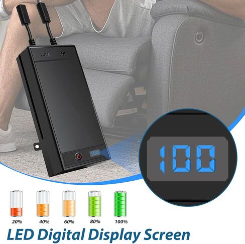 2 Pack Battery Pack for Reclining Furniture,Recliner Battery Packs Fits for 2 Pin, Universal Wireless Batteries for Reclining Furniture with Charger for Electric Recliner,Sofa,Couch,Lift Chair in Kuwait