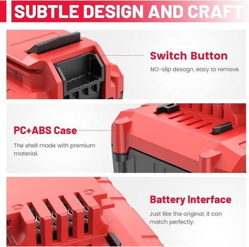Fancy Buying 8.0Ah 20V Battery Replacement for Porter Cable 20-Volt Max Lithium Power Tools PCC685L PCC680L PCC682L PCC685LP PCC682Lf PCC700 PCC640 PCC601Batteries in Kuwait
