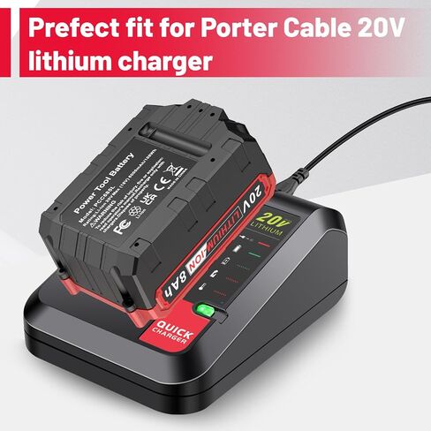 Fancy Buying 8.0Ah 20V Battery Replacement for Porter Cable 20-Volt Max Lithium Power Tools PCC685L PCC680L PCC682L PCC685LP PCC682Lf PCC700 PCC640 PCC601Batteries in Kuwait