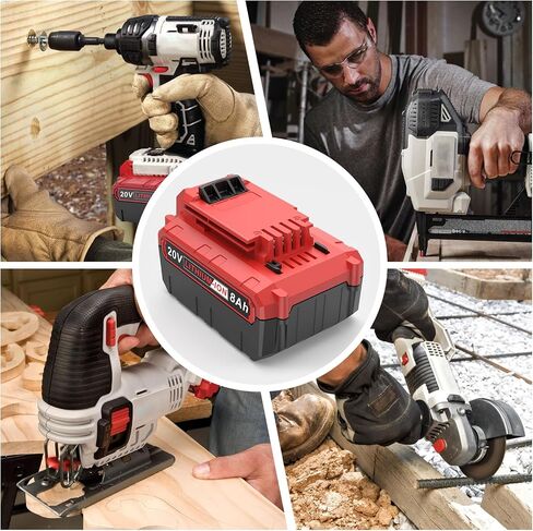 Fancy Buying 8.0Ah 20V Battery Replacement for Porter Cable 20-Volt Max Lithium Power Tools PCC685L PCC680L PCC682L PCC685LP PCC682Lf PCC700 PCC640 PCC601Batteries in Kuwait