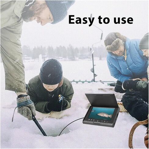 4.3 Inch 15M Cable Portable Underwater Fish Finder 6 IR LEDs Fishing Camera Fixed on Rod 1000TVL IP68 for Lake Ice in Kuwait