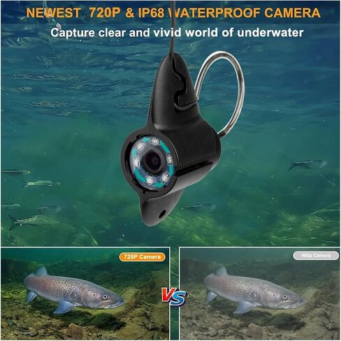 4.3 Inch 15M Cable Portable Underwater Fish Finder 6 IR LEDs Fishing Camera Fixed on Rod 1000TVL IP68 for Lake Ice in Kuwait