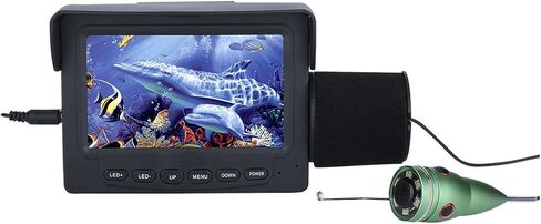 Fish Finder Underwater Fishing Camera 15M/30M 1200TVL 4.3 inch Monitor 6PCS 1W LED Night Vision for Ice Sea in Kuwait