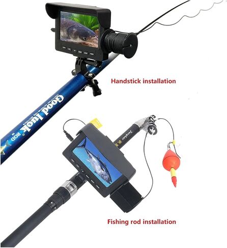 Fish Finder Underwater Fishing Camera 15M/30M 1200TVL 4.3 inch Monitor 6PCS 1W LED Night Vision for Ice Sea in Kuwait