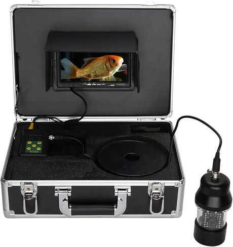 7 Inch 20m/50m/100m Underwater Fishing Video Camera Fish Finder IP68 Waterproof 38 LEDs 360 Degree Rotating in Kuwait