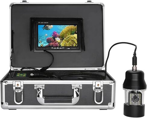 9 Inch DVR Recorder 20m Underwater Fishing Video Camera Fish Finder IP68 Waterproof 38 LEDs 360 Degree Rotating in Kuwait