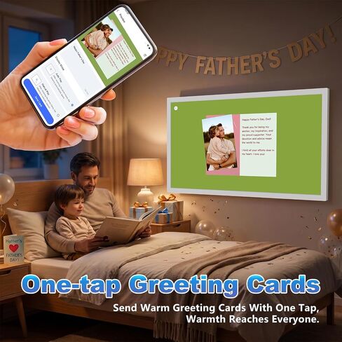 27" Digital Calendar Picture-Frame for-Wall-Planner – Touchscreen Electronic Calendar for Family Meal Schedules, No Subscription, Sync Online Cal, Chore Charts, Star Reward, Wall Mounted, Gift for Dad in Kuwait