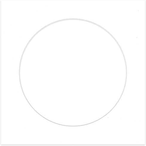 White Mat Board for 18x18 Frames - Circle Opening for 16x16 Photos - 1 Mat in Kuwait