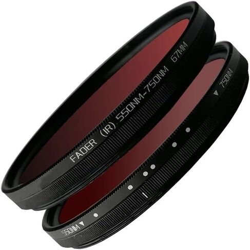 Adjustable Infrared Filter Infrared Lens Through Infrared 550nm to 750nm 49 52 58 67 77mm Suitable for SLR Digital SLR Camera Lens (Size : 58mm, Color : Fader IR 550-750NM), ZGYDNM6666 in Kuwait