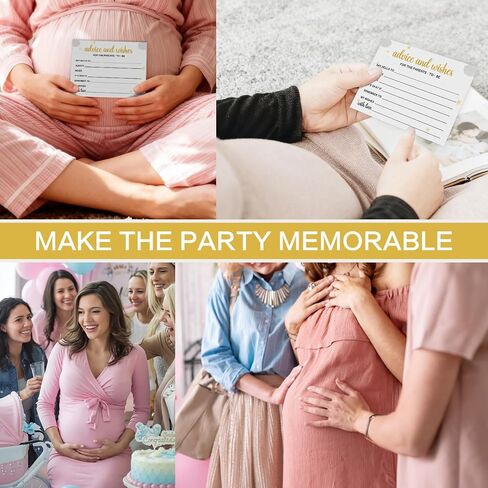 Outer Space Baby Shower Advice Cards with Keepsake Box, 50 Pcs Message Notes for Expecting Parents, Galaxy Boy Theme Guest Book Alternative, Party Activity Game, New Baby Memory Gift - A06 in Kuwait