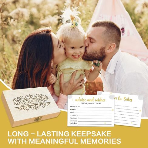 Outer Space Baby Shower Advice Cards with Keepsake Box, 50 Pcs Message Notes for Expecting Parents, Galaxy Boy Theme Guest Book Alternative, Party Activity Game, New Baby Memory Gift - A06 in Kuwait