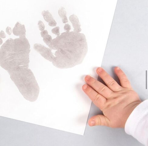 Inkless Print Kit – Mess-Free Baby Hand & Footprint Keepsake, Non-Toxic, Black in Kuwait