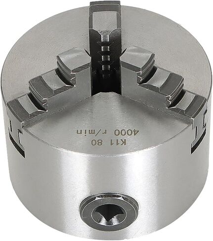 K11-80 Three Jaw Self-Centering Chuck with T-Key Set Screw Reversible Jaws Industrial Stabilizer Grip in Kuwait