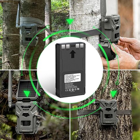 2 Pack 7000mAh LIT-22 PRO Battery for Hunting Trail Camera | Rechargeable Battery Compatible with Flex-M, G-36, Plus, Flex-S, Dark, S-Dark(Including Charging Cable) in Kuwait