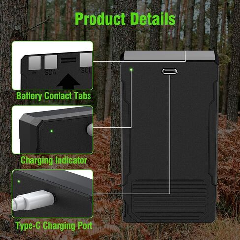 2 Pack 7000mAh LIT-22 PRO Battery for Hunting Trail Camera | Rechargeable Battery Compatible with Flex-M, G-36, Plus, Flex-S, Dark, S-Dark(Including Charging Cable) in Kuwait