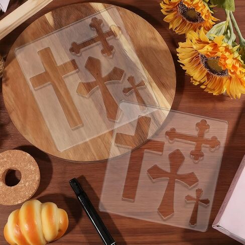Crosses Router Template Acrylic Router Template for Woodworking Drawing Inlay Templates Charcuterie Board Decorative Templates in Kuwait