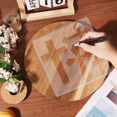 Crosses Router Template Acrylic Router Template for Woodworking Drawing Inlay Templates Charcuterie Board Decorative Templates in Kuwait