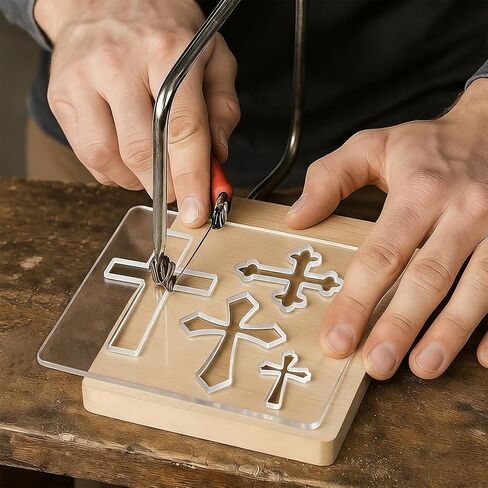 Crosses Router Template Acrylic Router Template for Woodworking Drawing Inlay Templates Charcuterie Board Decorative Templates in Kuwait