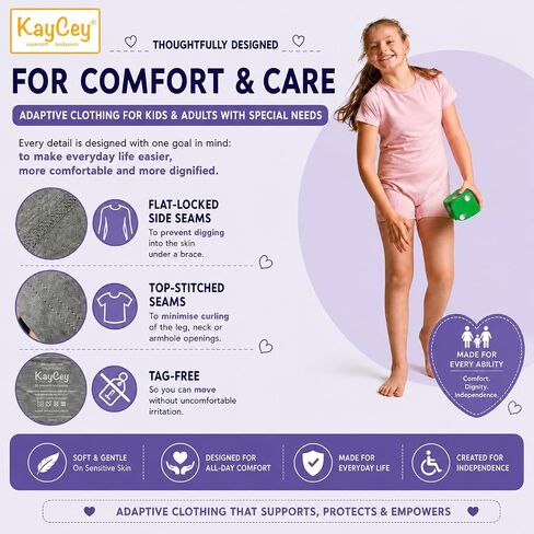 SpecialKids.Company Kids Adaptive Zip Back Jumpsuit, Long Sleeve Long Leg | Special needs jumpsuit for kids, back zip closure, anti strip double button lock, tag free, soft cotton, name label in Kuwait